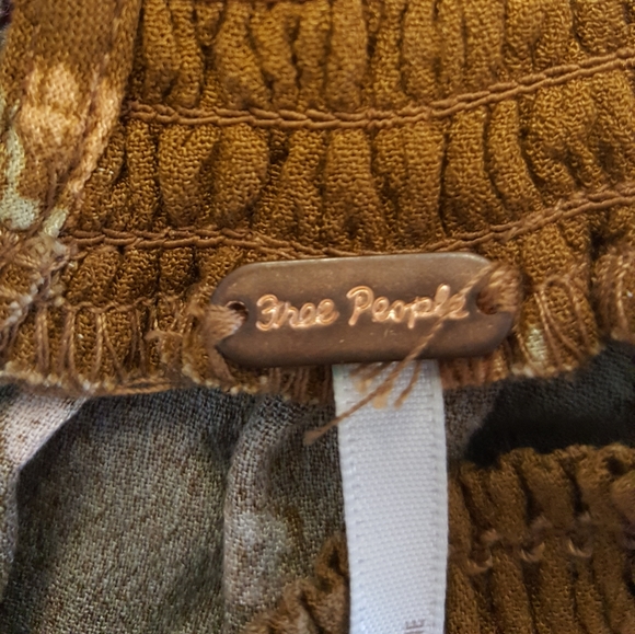 FREE PEOPLE Brown and Pink Blouse - Picture 7 of 8